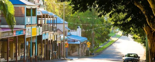 Coloured buildings of Bangalow